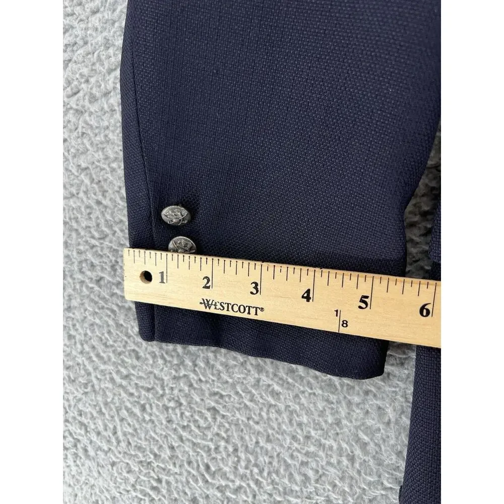 Hart Schaffner Marx Blazer 40R Jack Nicklaus Sports Coat Blue Knit Emblem‎ READ
